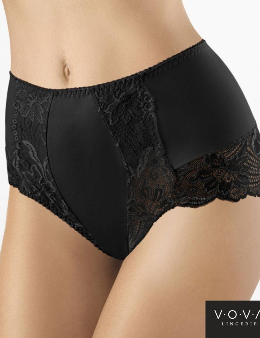 LAURA V32545 Трусы слипы с высокой линией талии VOVA_V32545_Черный