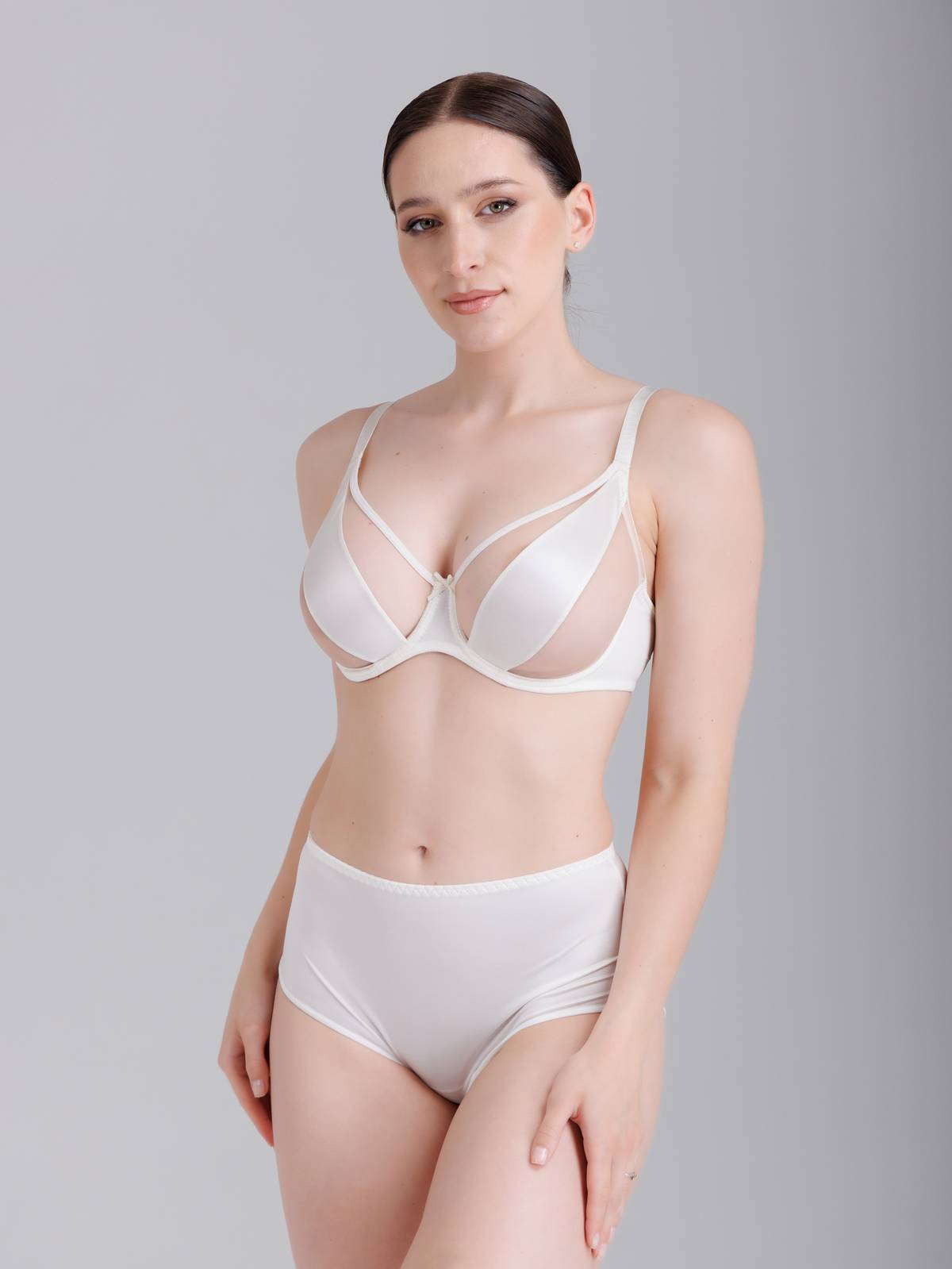 Трусы слипы с высокой линией талии ZE:BRA_740005_молоко