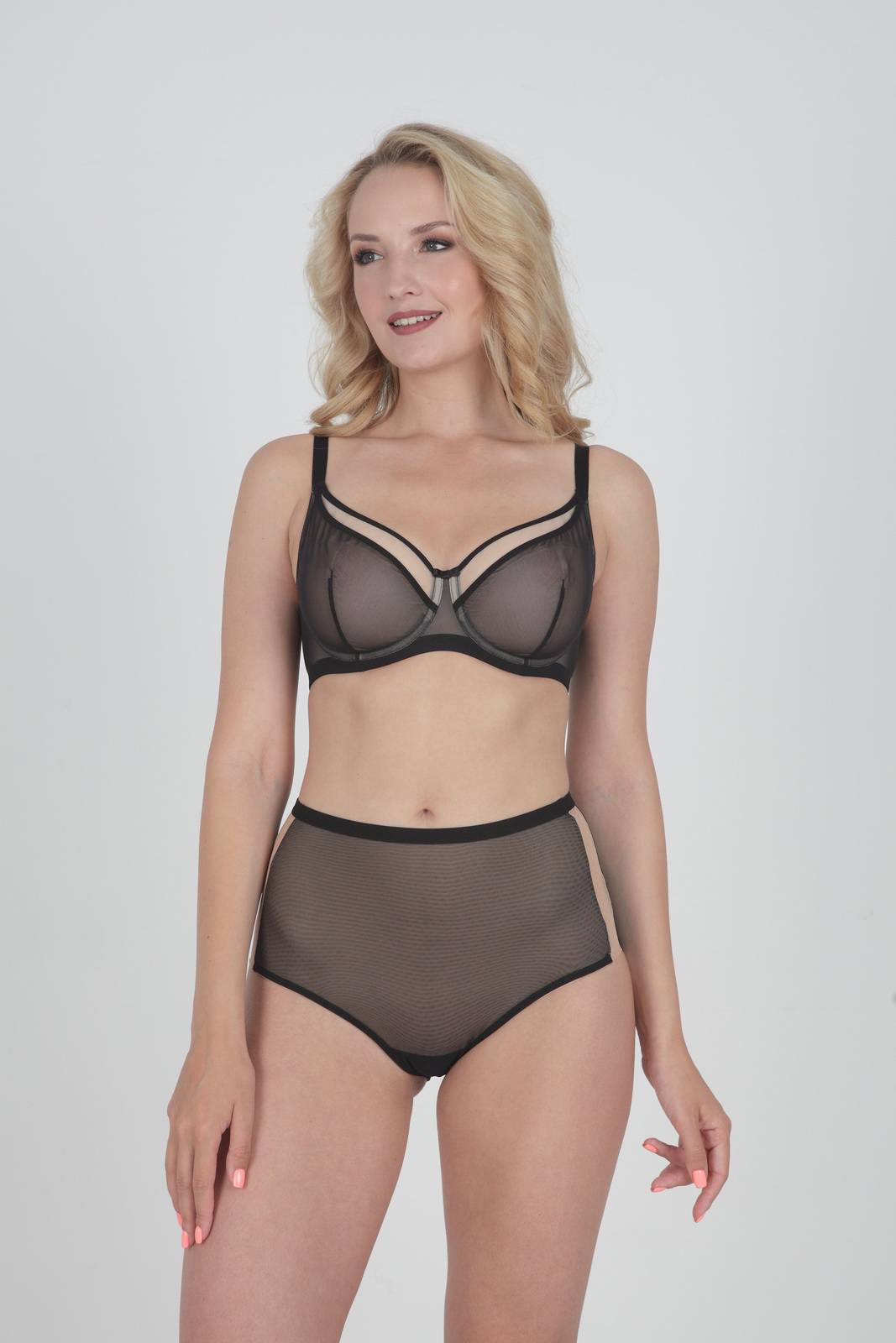 Трусы слипы с высокой линией талии ZE:BRA_754008_черный