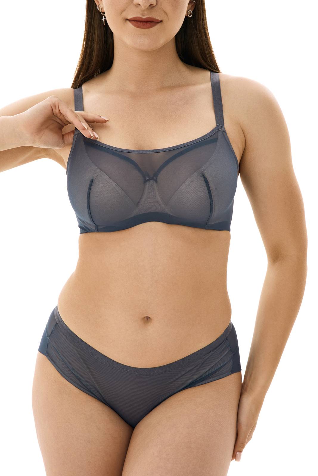 Трусы слипы со средней линией талии ZE:BRA_793008_графит
