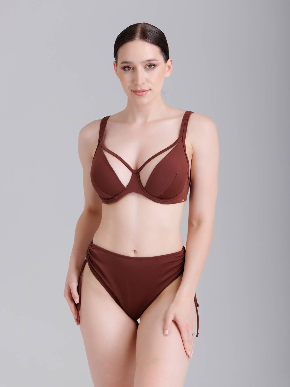Купальный лиф мягкая чашка на каркасах ZE:BRA_933029_шоколад
