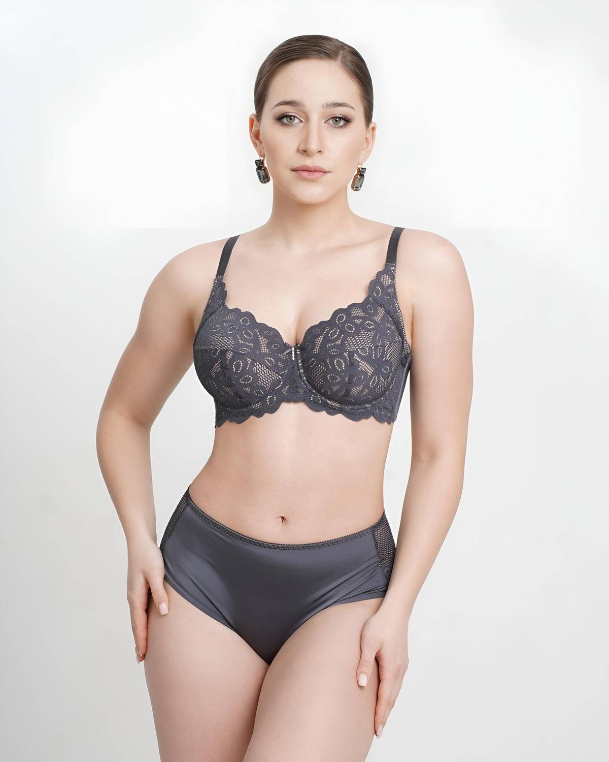 Бюстгальтер мягкая чашка на каркасах ZE:BRA_526520_графит