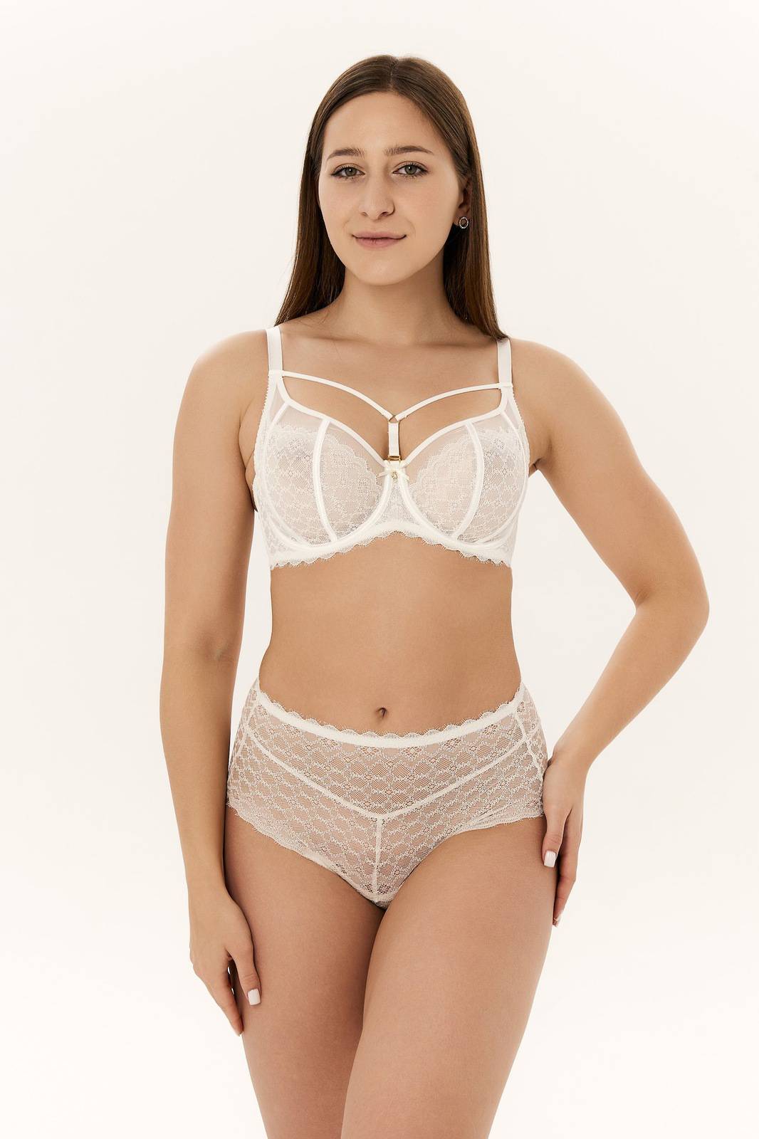 Трусы слипы с высокой линией талии ZE:BRA_710525_молоко