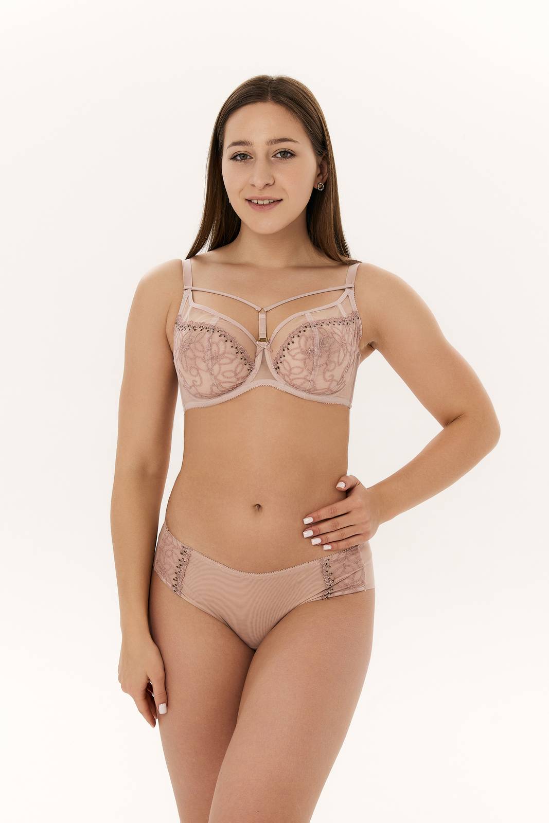 Трусы слипы со средней линией талии ZE:BRA_793541_персиковый румянец