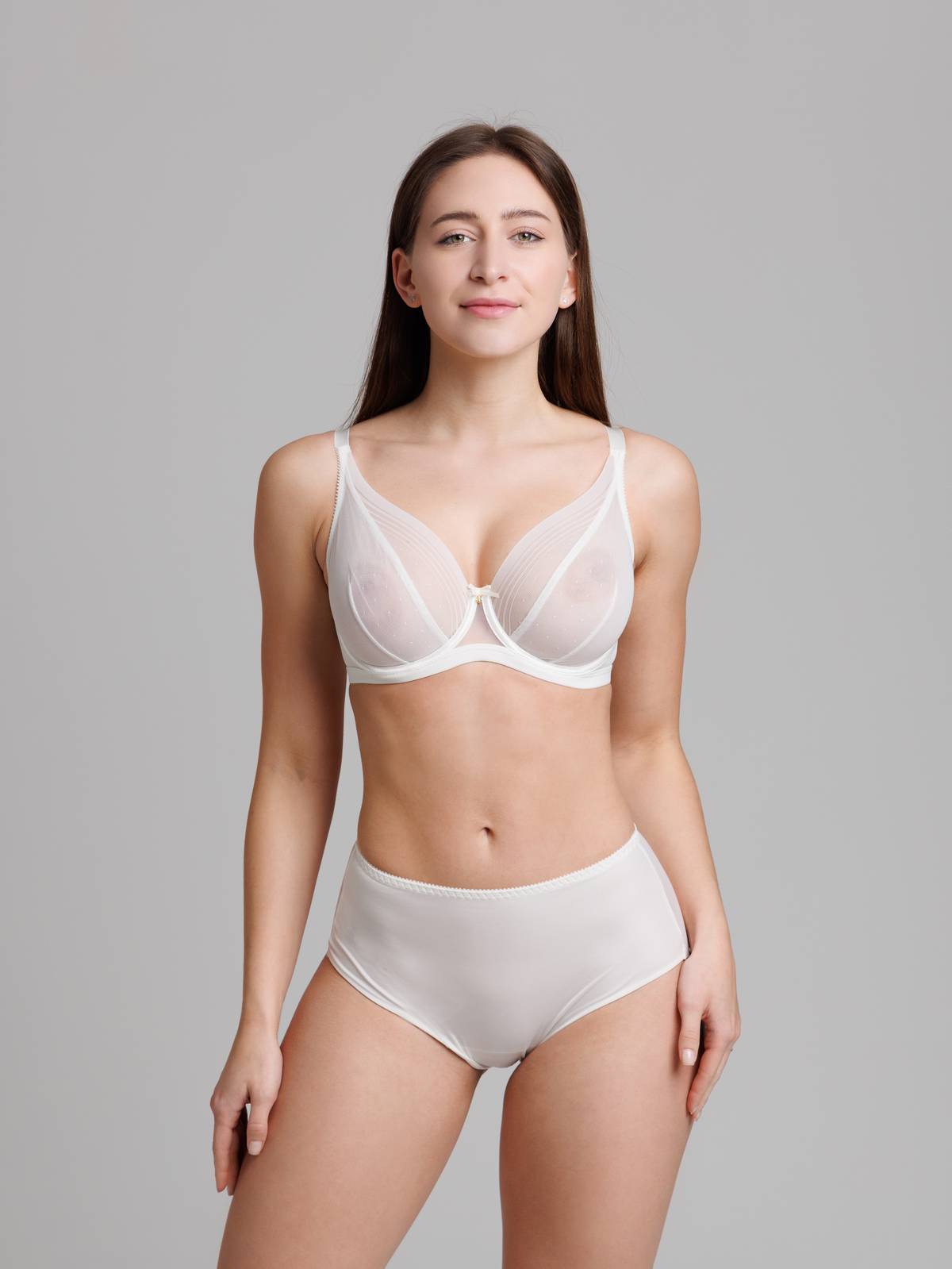Трусы слипы с высокой линией талии ZE:BRA_774570_молоко