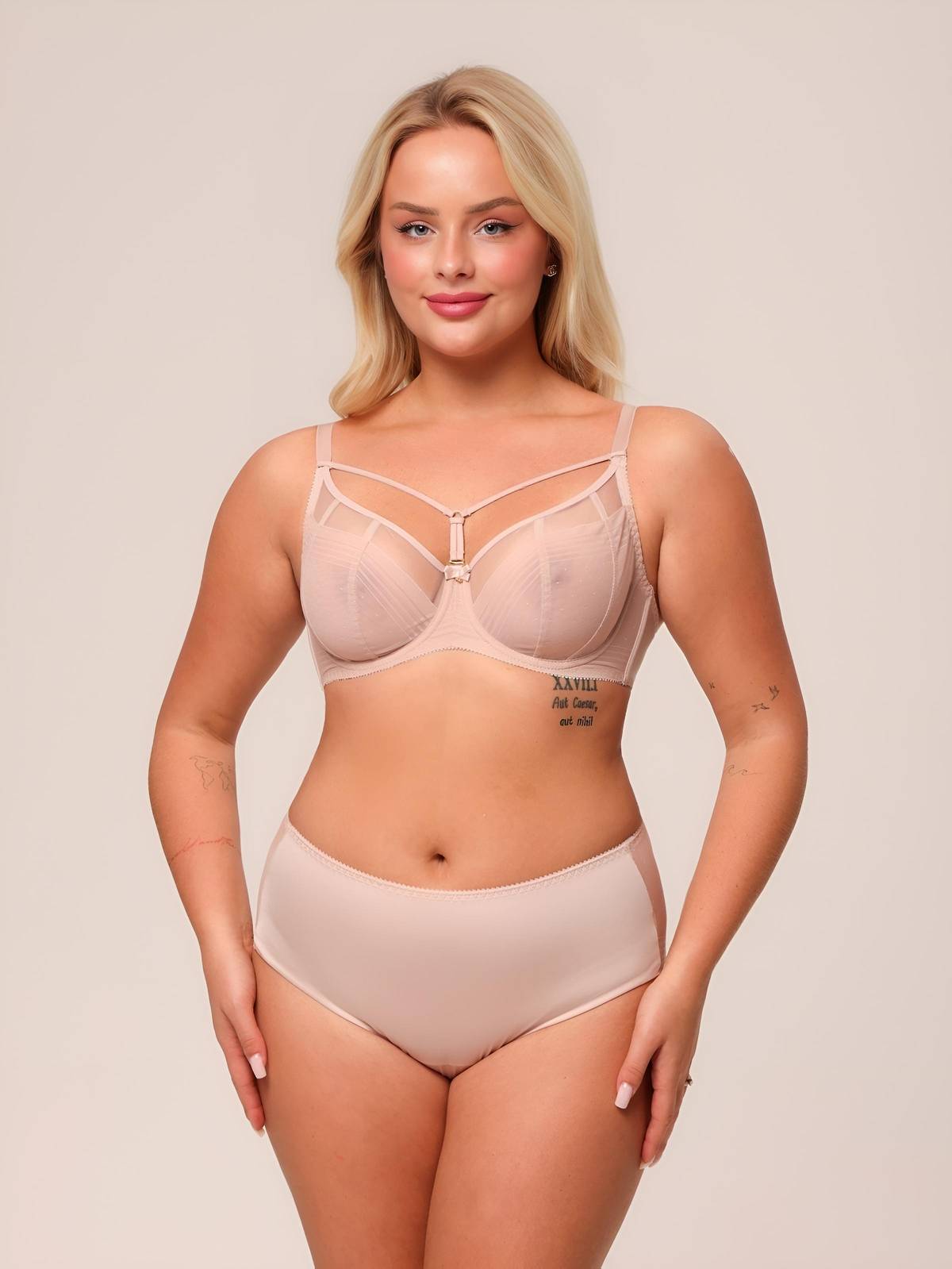 Трусы слипы с высокой линией талии ZE:BRA_774570_персиковый румянец